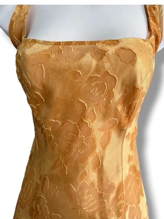 Vintage Victoria’s Secret Gold Label Velvet Burnout Gown Nightgown Dress Medium - Picture 4 of 8